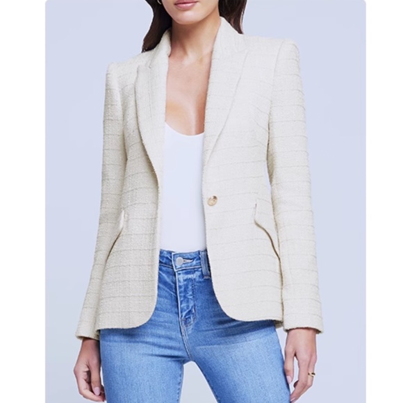 L'AGENCE Cream Blazer - Picture 1 of 9